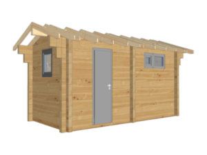 Sauna Log House 5 120mm Square Logs 2.5 X 5M
