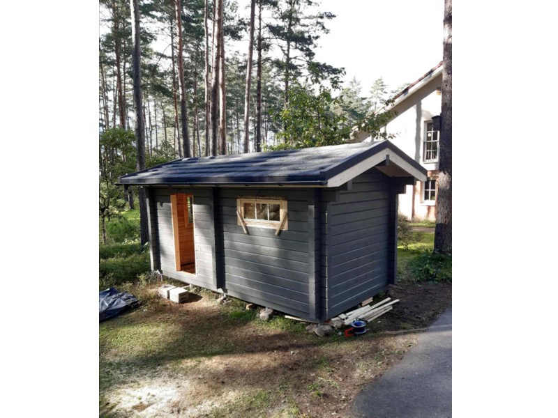 120 mm square logs sauna 2.5×5 m
