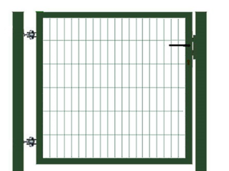 Foot gate STRONG RAL6005, width ~ 1000 mm