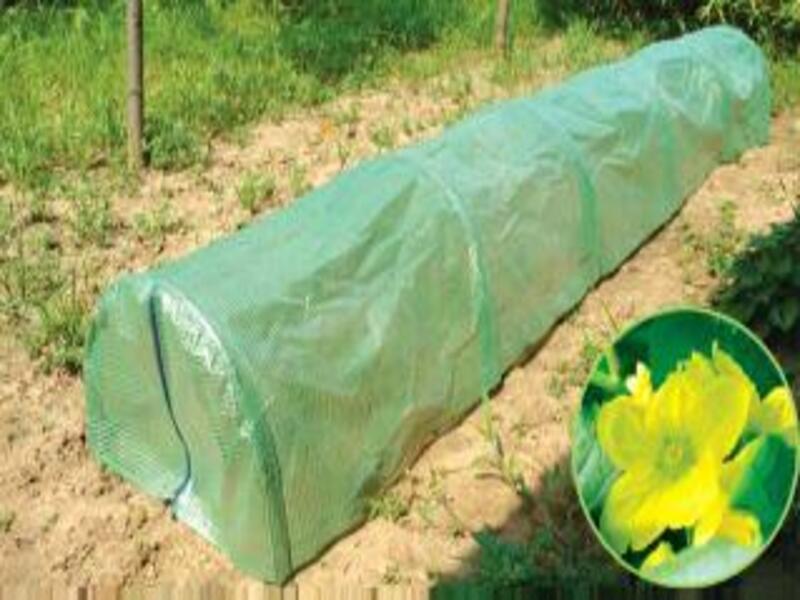 Plant tunnel with a zipper at the ends