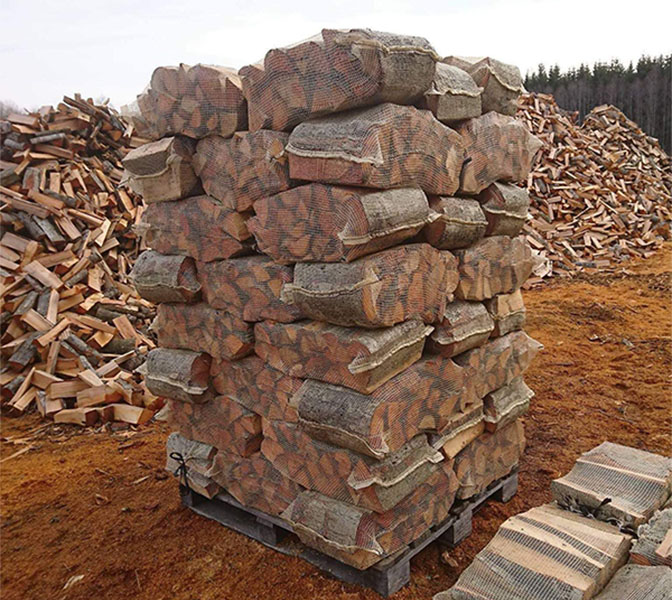 Dry broken firewood