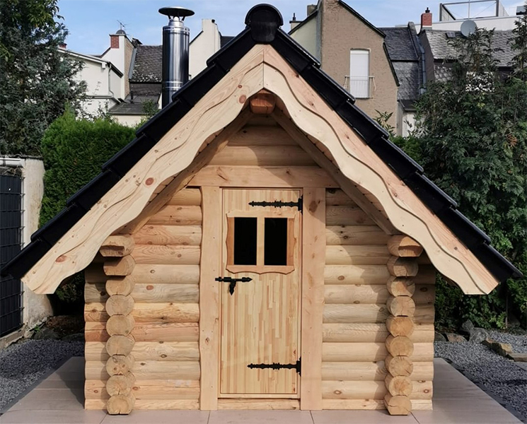 Sauna Log House 2 Round Logs 210 2X2M