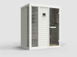 Infrared sauna for four people, white