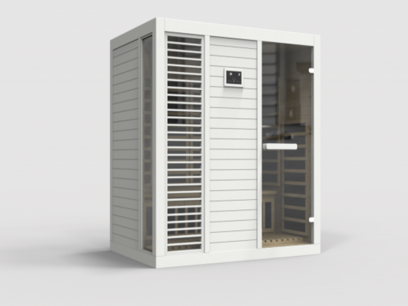 Infrared sauna for four people, white