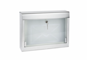 Mailbox with glass