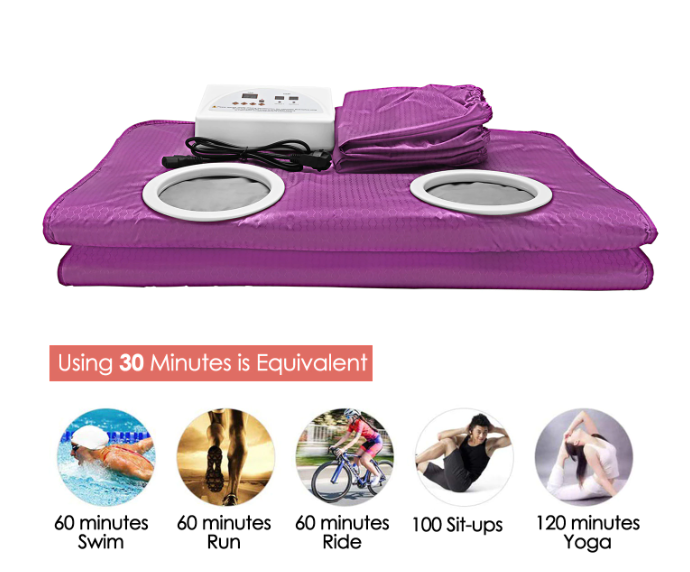 Infrared Sauna Blanket with Sleeves Electric Heating Sauna Blanket Slimming Detox and Weight Loss for Women Home Beauty Salon