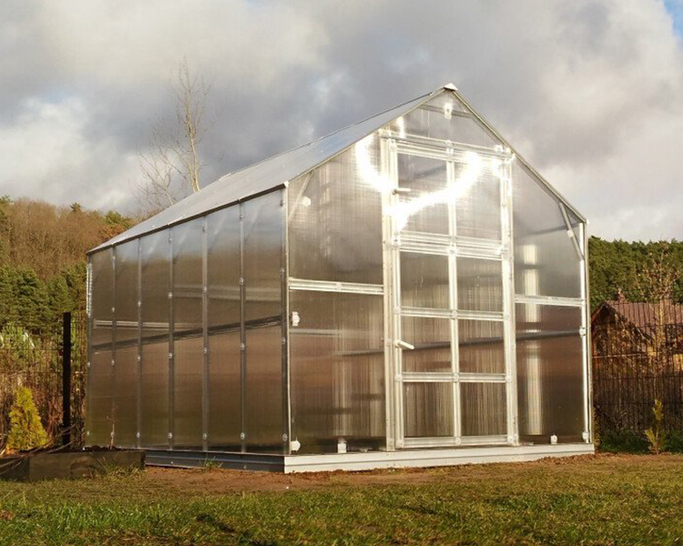 Greenhouse KLASIKA HOUSE, 2,35×2,12m with foundation and 6mm polycarbonate