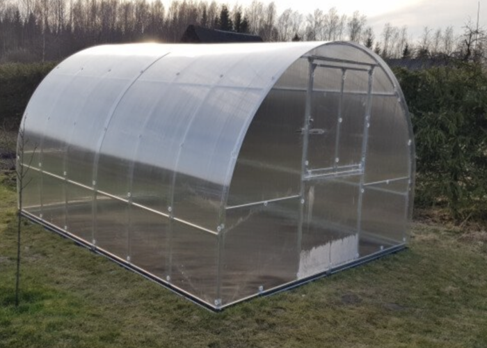 Greenhouses KLASIKA TUBE 3x4m (12m2) with foundation and 4mm polycarbonate coating