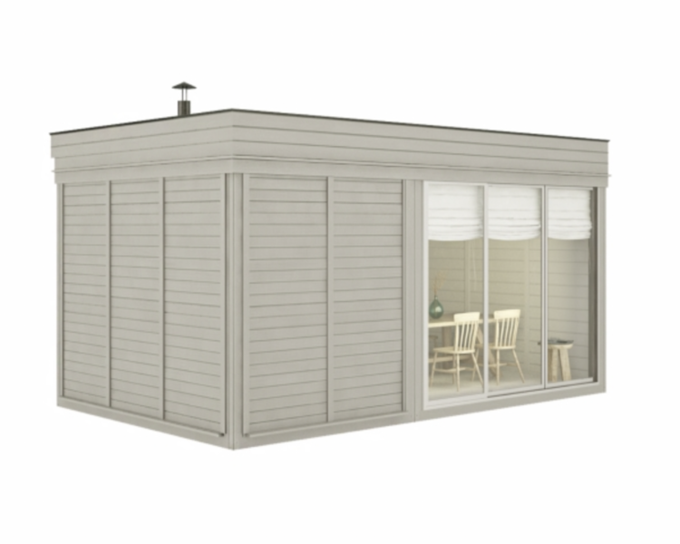 Sauna cube 3 x 5 m with lounge