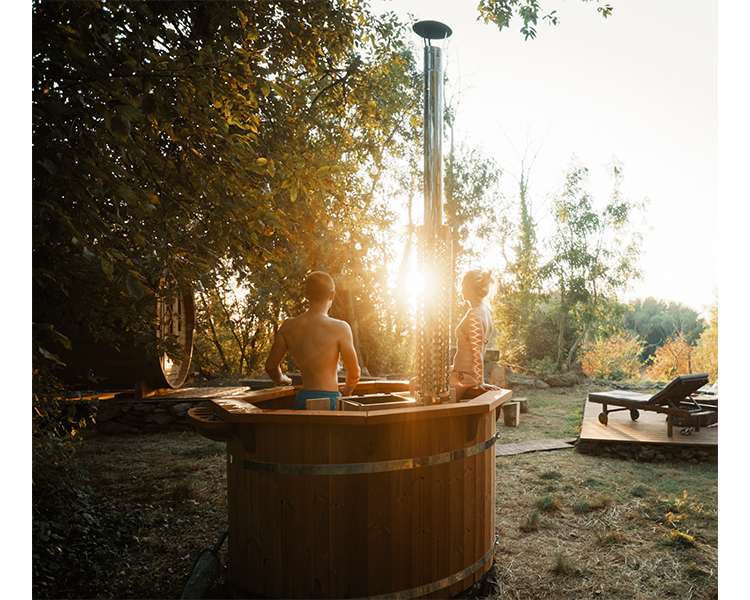 Ø 1.5M Hot tub from thermo wood (4-6 person)