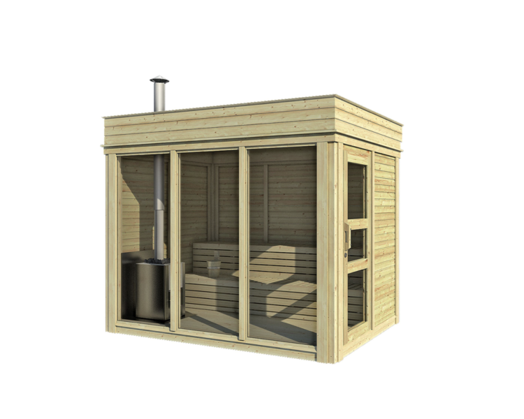 Sauna cube 2×3 m