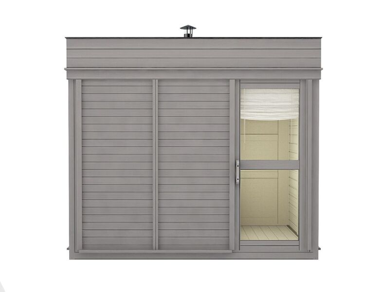Sauna cube 3 x 3 m with changing room
