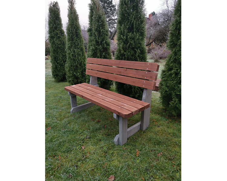 Garden bench with backrest