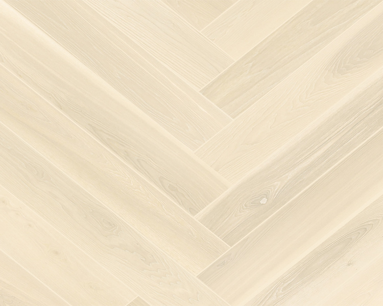 Esta Parket Ash Herringbone Elegant Frost Ivory Pores 4B Extra Matt Lac Gloss 5%
