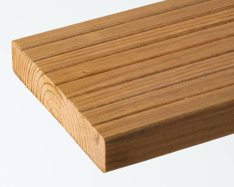 Brown impregnated decking GROOVED 28X145