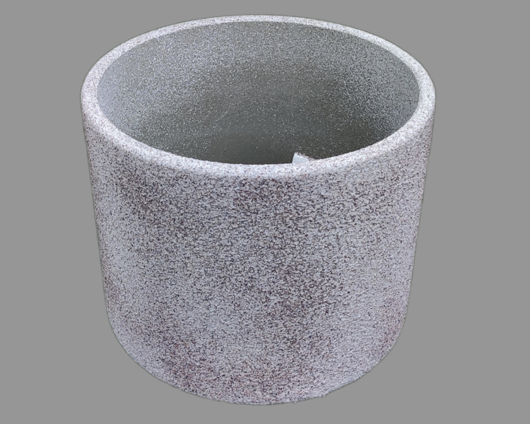 Concrete trash can FB010 KARLA M with pebble finish