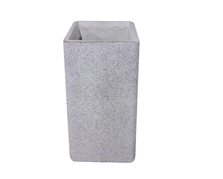Concrete trash can FB004 KUBA H with pebble decoration