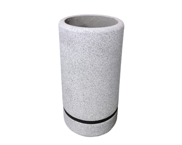 Concrete trash can FB003 BELLA with pebble finish