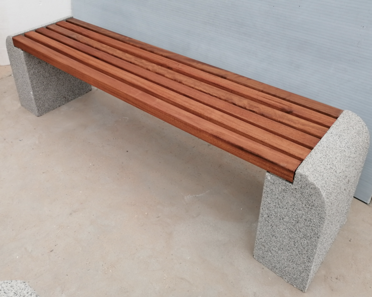 Concrete bench Quadro without backrest