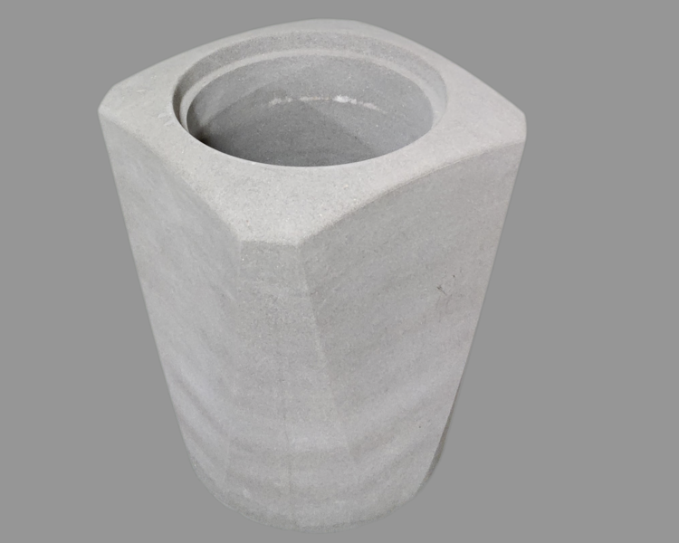 Concrete trash can FB001 SMIS without pebble finish