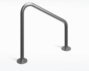 Bicycle rack U inclined