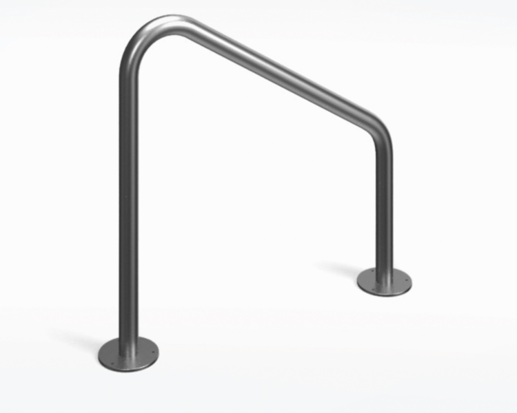 Bicycle rack U inclined