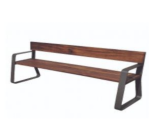 Bench Vilnius Plus with backrest and armrest