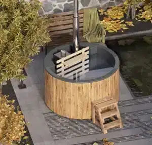1,8m round hot tub with inside stove