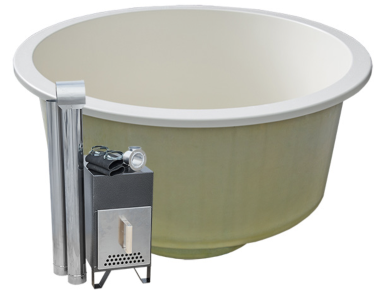 1.8m Round hot tub liner with outside stove