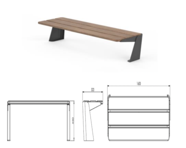 Bench Toro without backrest