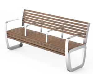 Bench Trapo with backrest and armrests 017.05.d
