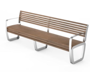 Bench Trapo with backrest and armrests LTR 017.06