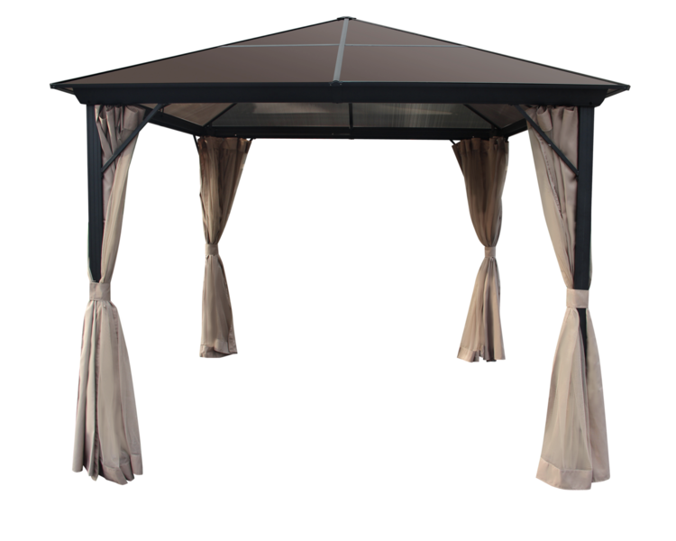 Pavilion with curtains Sevilla 3x3m, beige