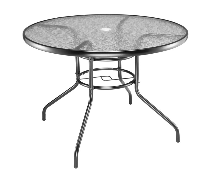 Malaga glass table, round, 100cm