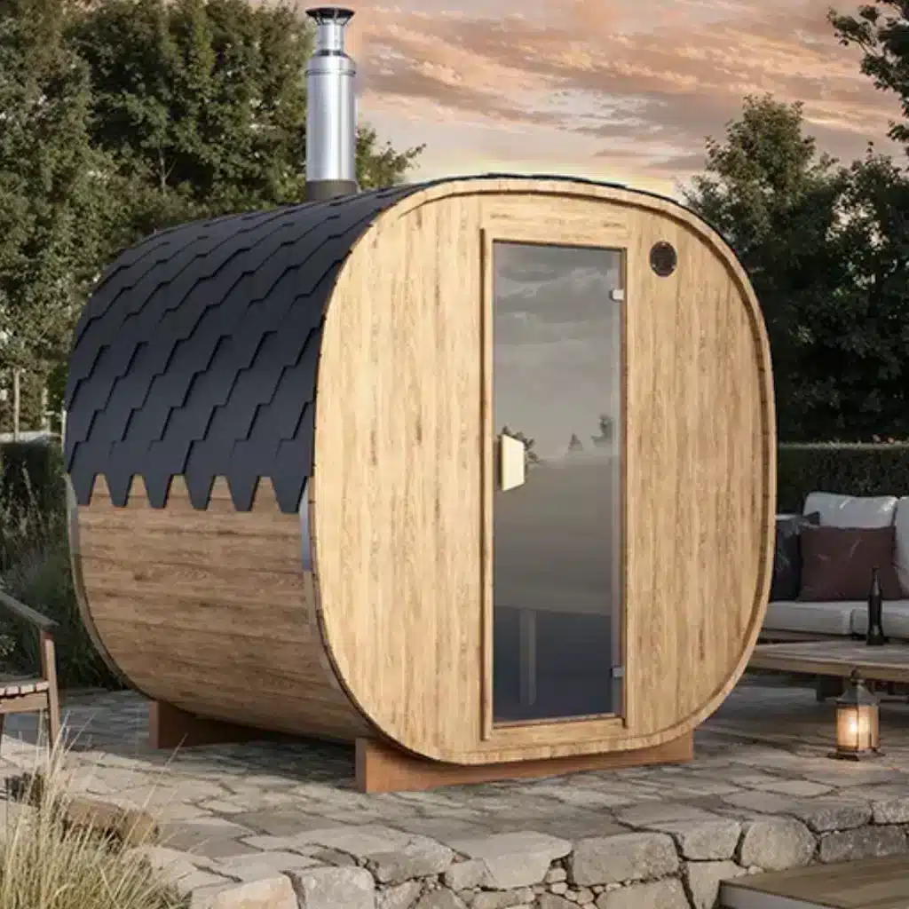 “2.3m” SQR23 Cube barrel sauna for 4 persons