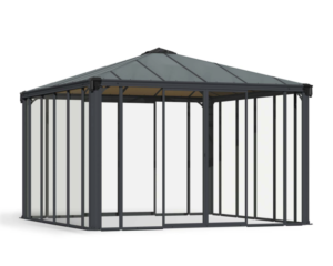 Pavilion with door Palram 3600, 3.6×3.6m, 13m², gray