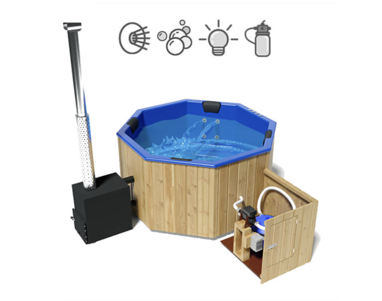 Excellent offer! Hot Tub “OCTA” with Hydromassage & Airmassage system 1,8×1,8m