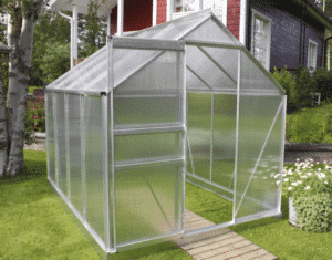 Greenhouse halls popular 5.0 m² with polycarbonate, aluminum