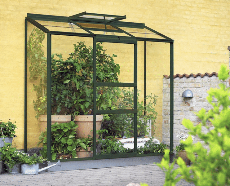 Greenhouse Halls Altan 1.3 m² with glass, green frame