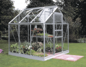 Greenhouse Halls Popular 3.8 m² with glass, aluminum