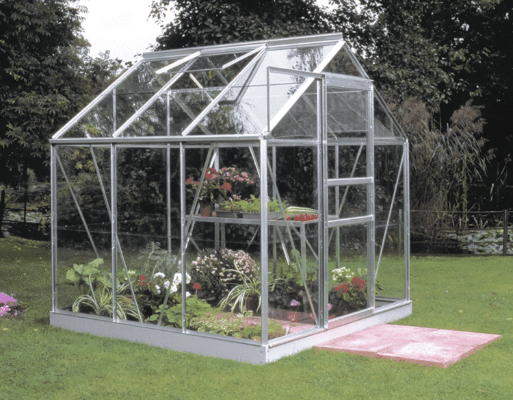 Greenhouse Halls Popular 3.8 m² with glass, aluminum