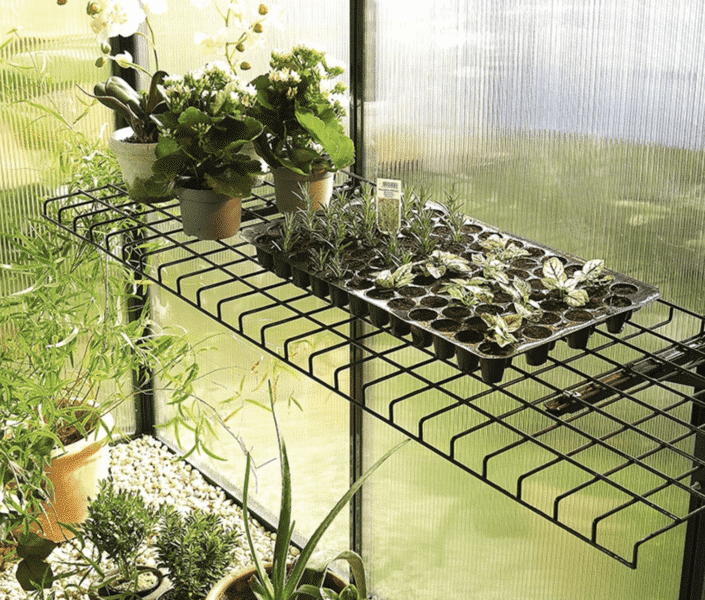 Foldable steel wire shelving 120×40 cm, green