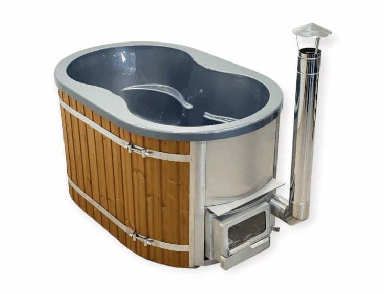 1,2×1,9m Ofuro hot tub with integrated heater and acrylic insert