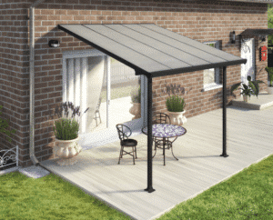 Terrace Canopy Feria 3x3m Grey/Clear