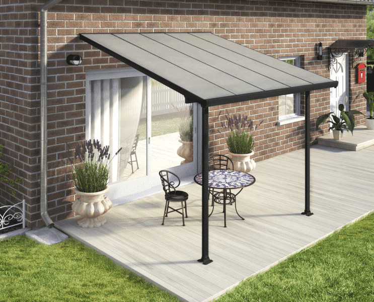 Terrace Canopy Feria 3x3m Grey/Clear