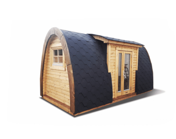Insulated camping Pod 2.4 m x 6.0 m (with side entrance)