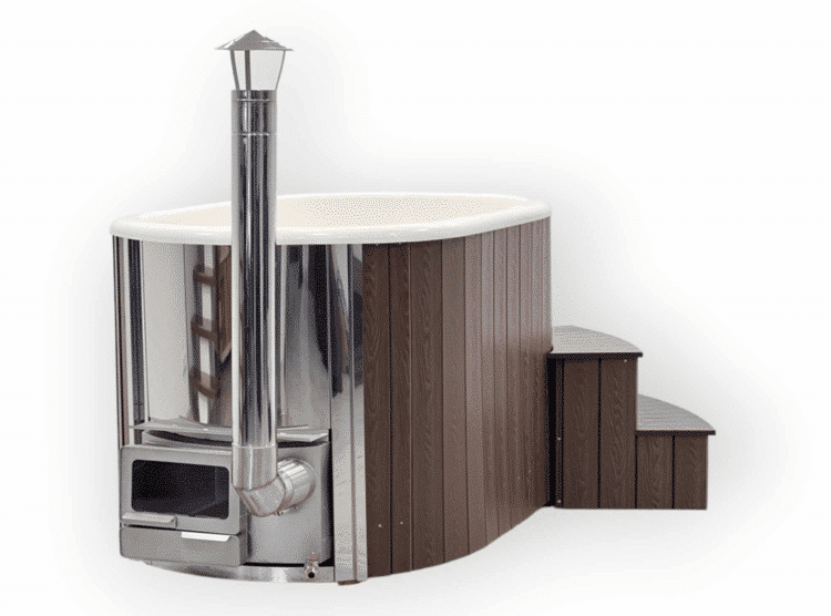 Ofuro hot tub with integrated heater 1,2×1,9m