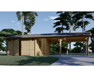 Garage + double carports (4m x 6m + 5.5m x 6m)