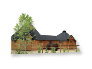 Double grill cabin 16.5 m²+ 25 m²