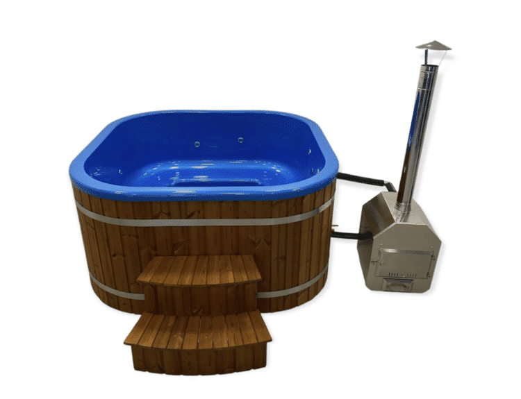 Hot tub square with acrylic insert